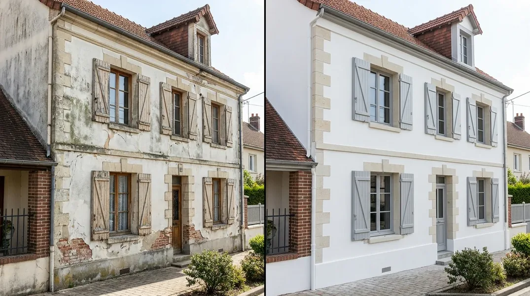Résultat ravalement de façade à Angers — Ravalement Angers